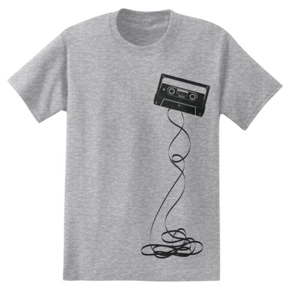 New MAXELL Men's Gray Cassette Tape T-Shirt [C6] - Picture 2 of 6